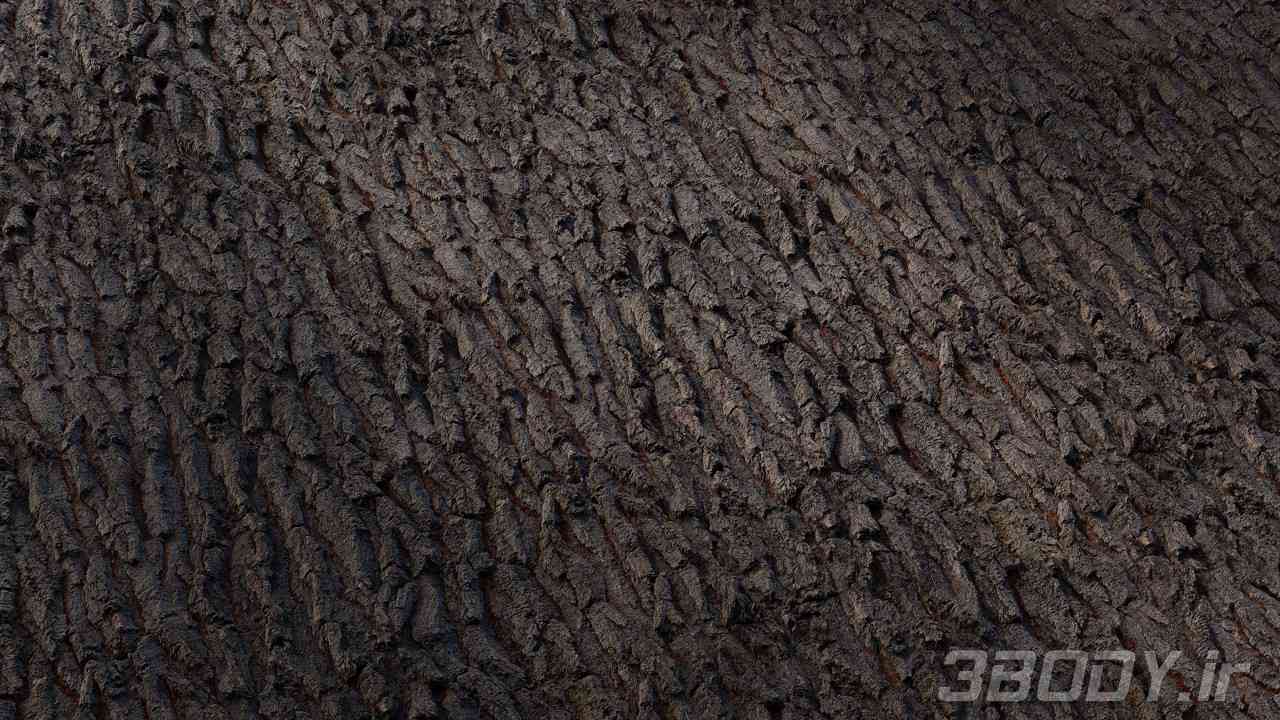 متریال پوست درخت کاج Pine tree bark عکس 1